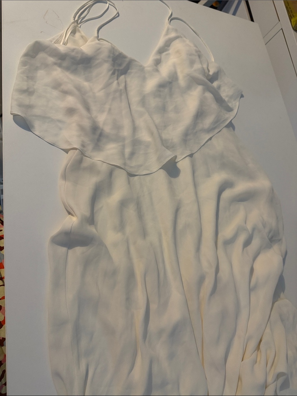 Zara Strapless Flowing Cream Maxi Dress